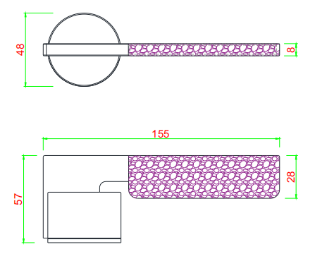 Leather Door Handle Set