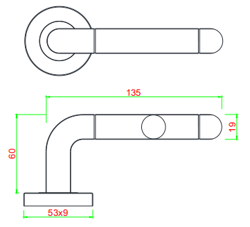 Commercial Stainless Steel Lever Set