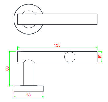 Modern Interior Solid Door Handle