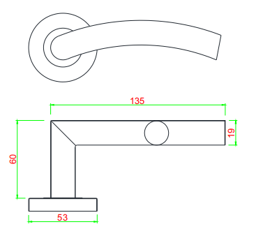 Stainless Steel Passage Door Handle
