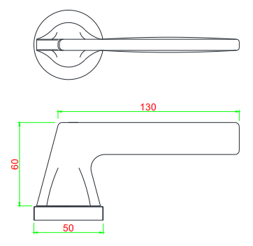 Solid Stainless Steel Lever Handle
