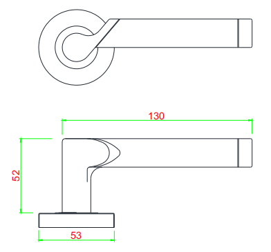 Solid SS Lever Handle for Heavy-Duty Doors