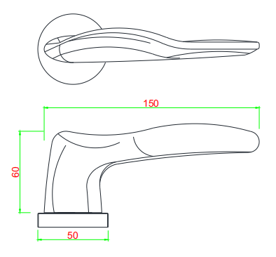 Modern Indoor Bedroom Passage Mortise Entrance Door Lock Handle
