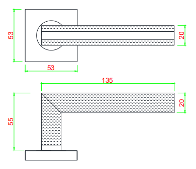 Wood Combined Stainless Steel Designer Lever Handle
