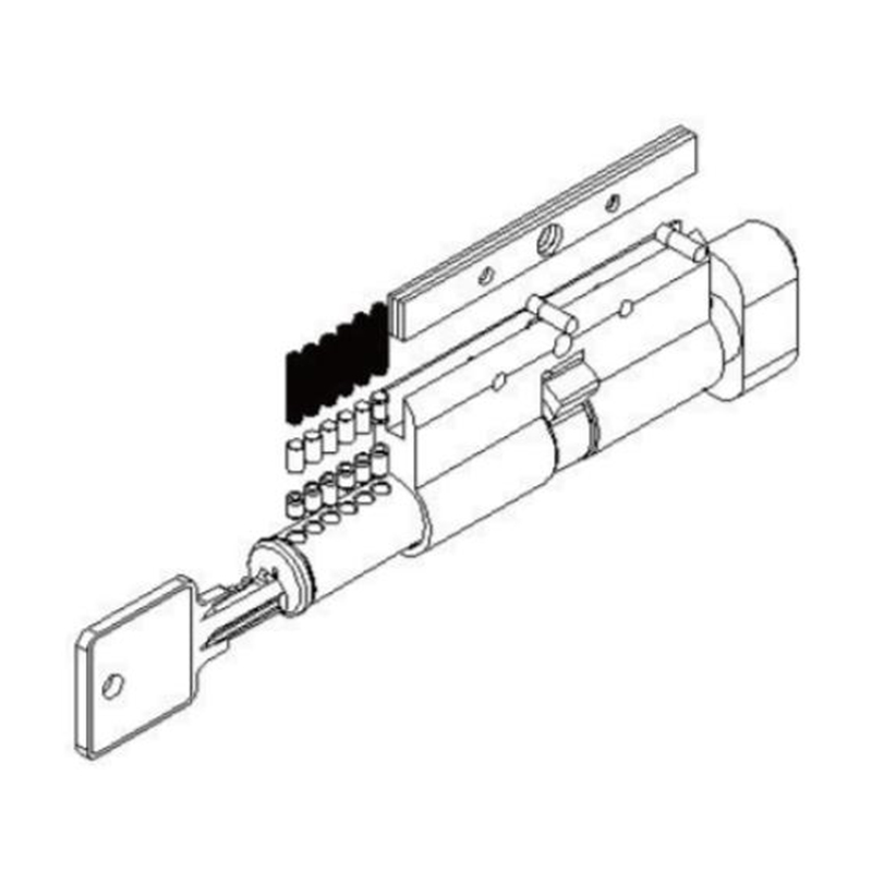 solid brass keyed lock cylinder with 6 pins replaceable
