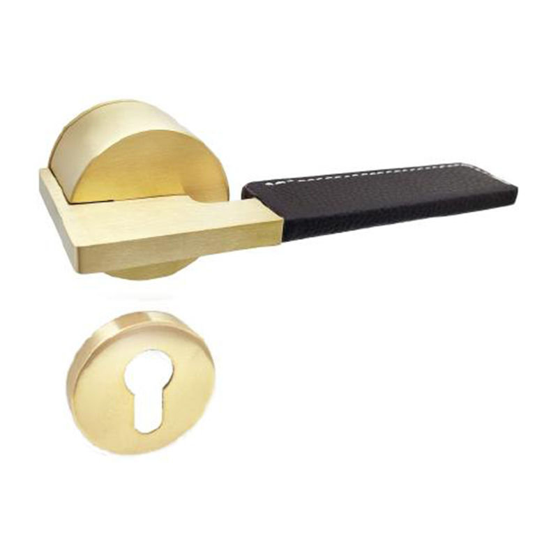 leather door handle set
