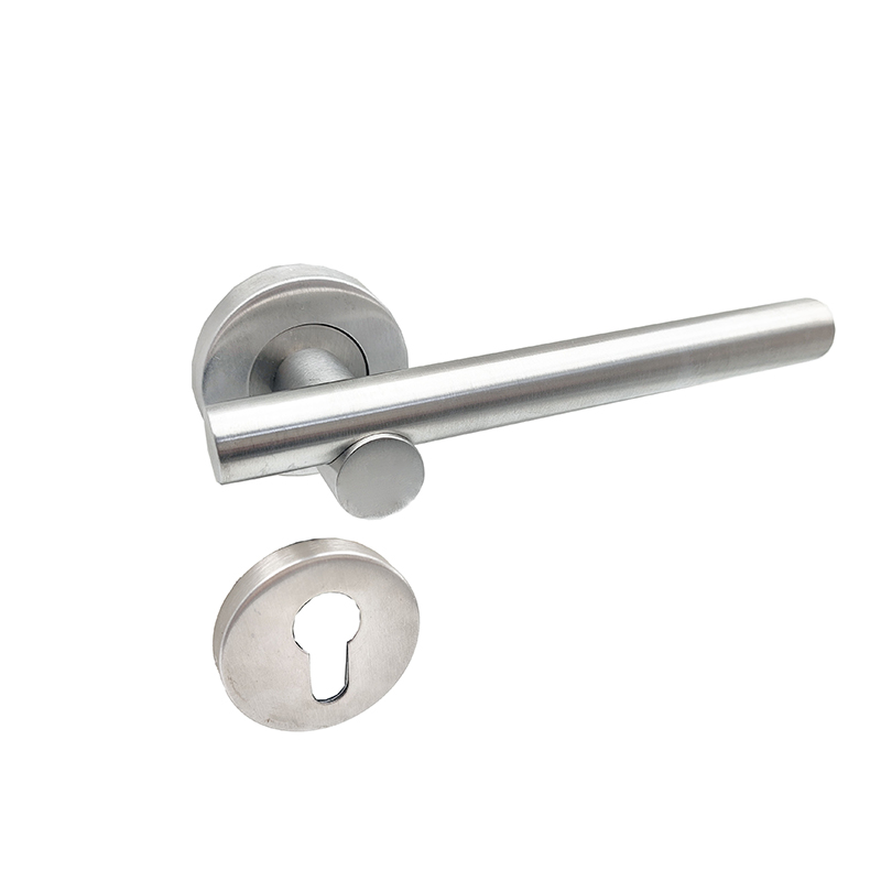 stainless steel satin round door handle