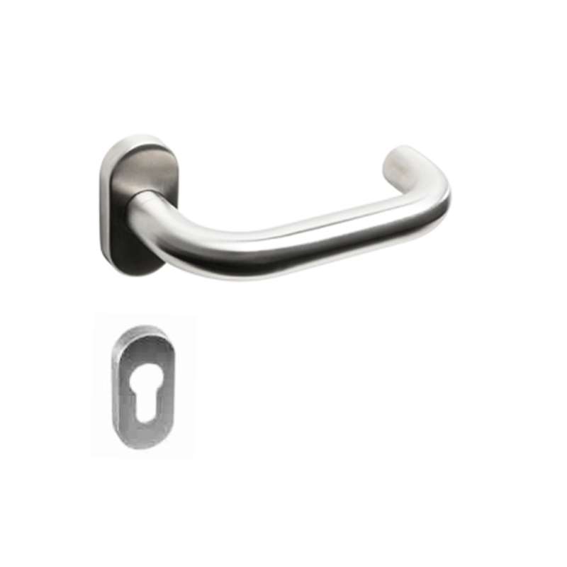 stainless steel tube lever handles for wood door