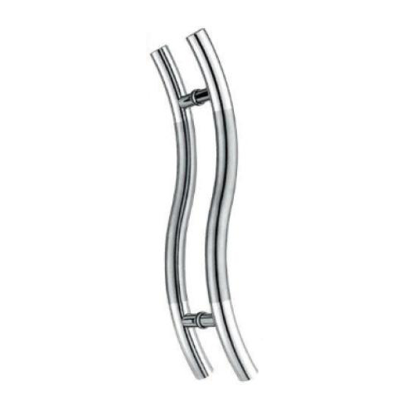 wooden pull handle door stainless steel push